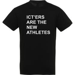 T-shirt ICTERS ARE THE NEW ATHLETES| T-shirt heren grappig | grappige cadeaus voor mannen | Zwart | maat L
